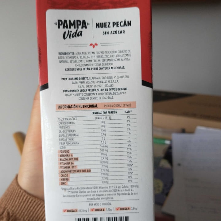 review photo of Pampa Vida Leche de Nuez Pecan Sin Azúcar Agregada shared by @camilaferrari on 10 Oct 2021 - review