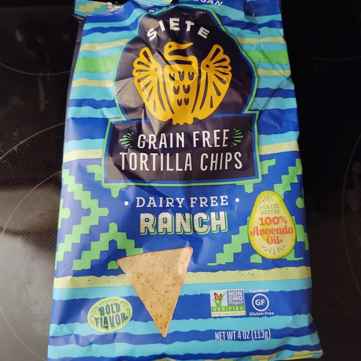photo of Siete Family Foods Grain Free Ranch Tortilla Chips shared by @kconover on  12 Feb 2022 - review