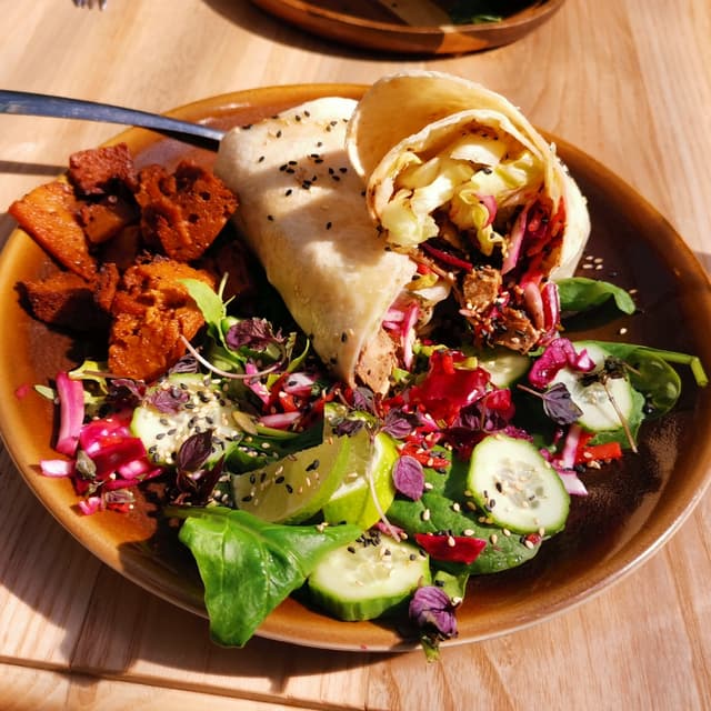 Photo of the dish “Tofu Satay Wrap”