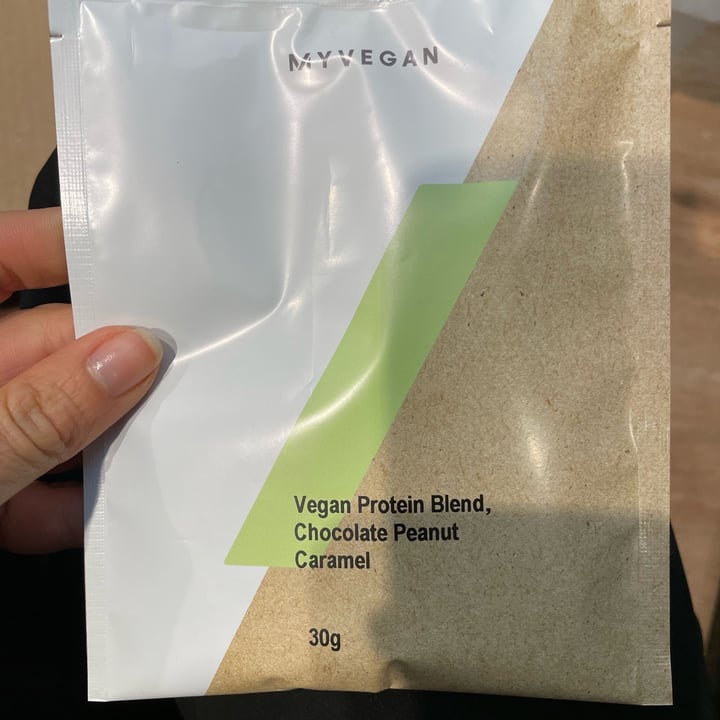 review photo of MYVEGAN Protein blend peanut chocolate caramel shared by @animovegan on 09 Feb 2022 - review