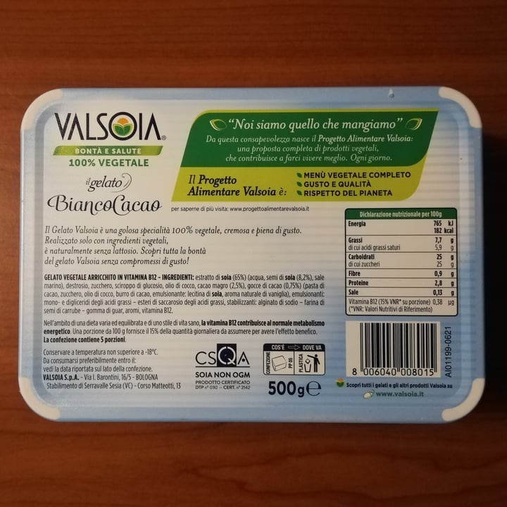 photo of Valsoia Il gelato Bianco Cacao shared by @callmeancy on  24 May 2022 - review