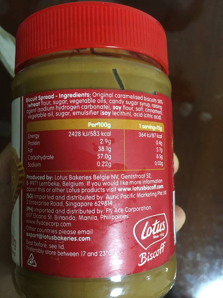 photo of Lotus Biscoff Biscoff Original Spread shared by @speedico on  10 Dec 2019 - review