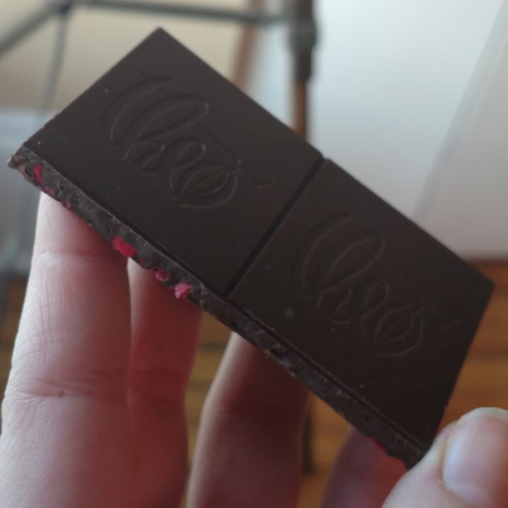 photo of Theo Chocolate Raspberry Cocoa Nib 55% Dark Chocolate shared by @iszy on  18 Feb 2021 - review