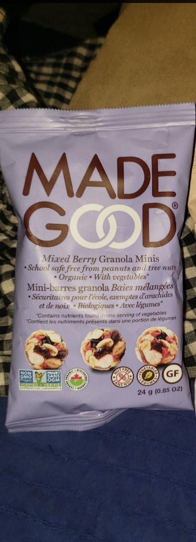 photo of Made Good Mixed Berry Granola Minis shared by @kayzie on  02 Mar 2020 - review