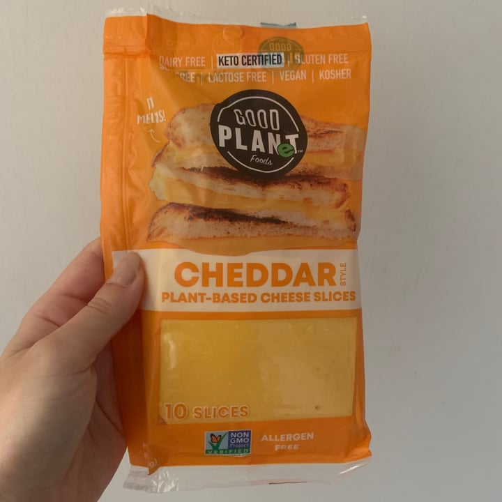 photo of Good Planet Foods Plant-Based Cheddar Cheese Slices shared by @mae- on  04 Dec 2022 - review