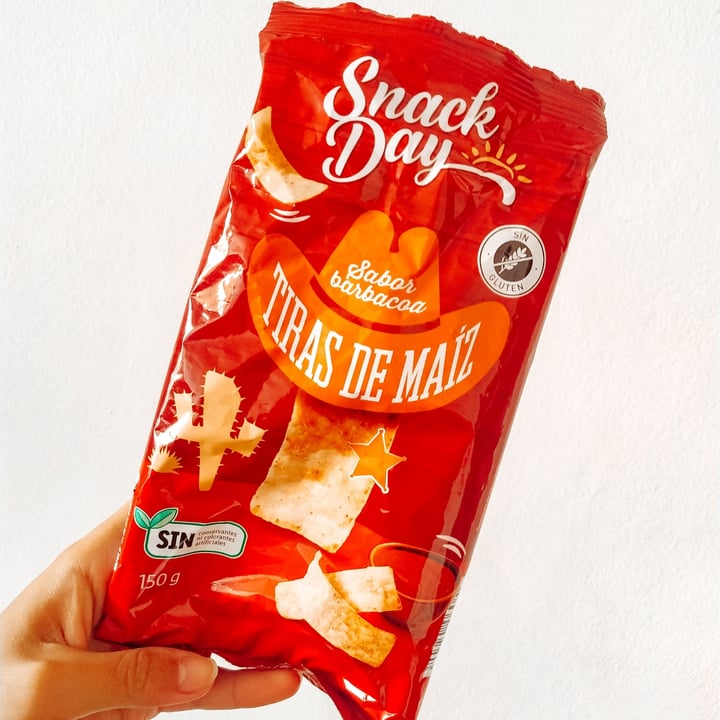 review photo of Snack Day Tiras de maíz shared by @veganhumanok on 27 Aug 2021 - review