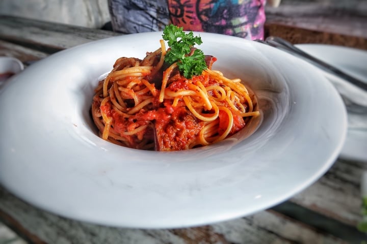 review photo of Ak Ristoro Pasta Melanzane (with Aubergines) shared by @thevegandaddy on 06 Dec 2019 - review