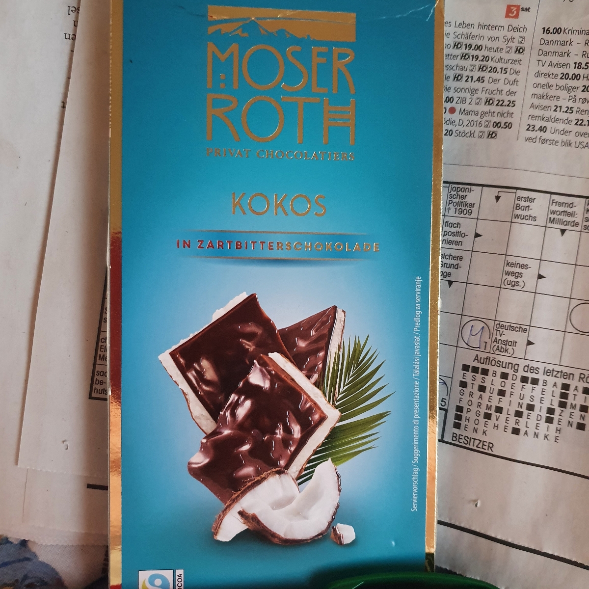 Moser Roth dark chocolate coconut from Moser Roth - Vegan Product ...