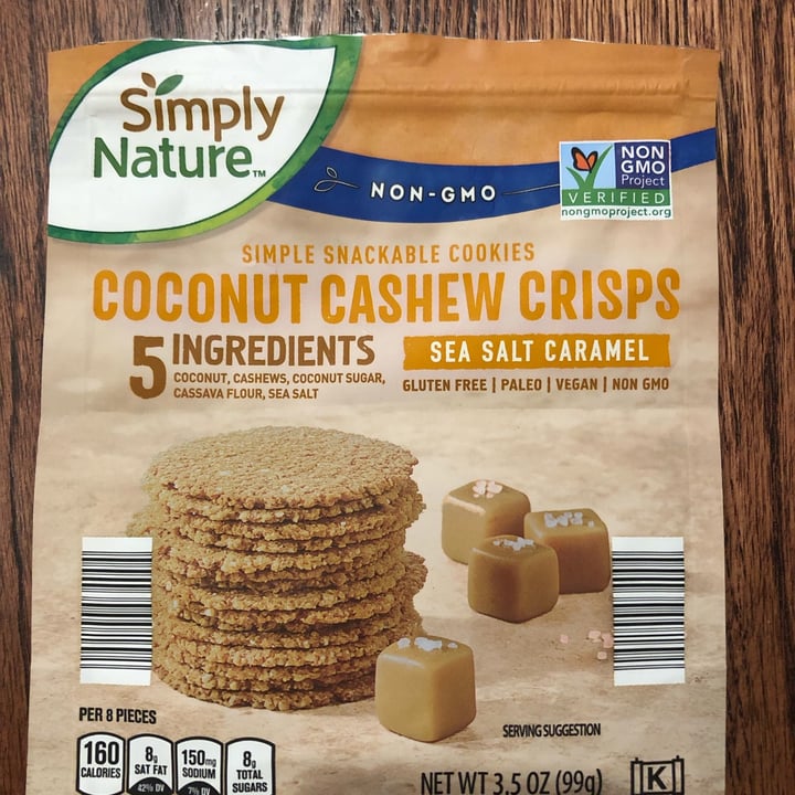 photo of Simply Nature Coconut cashew crisps - sea salt caramel shared by @lee10530 on  12 Feb 2022 - review