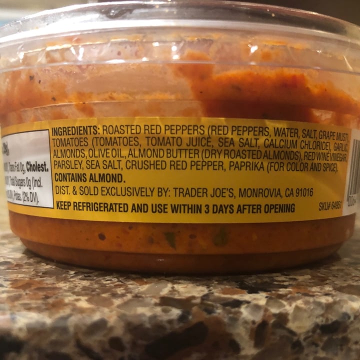 photo of Trader Joe's Romesco Dip shared by @bfly053 on  02 Jul 2021 - review