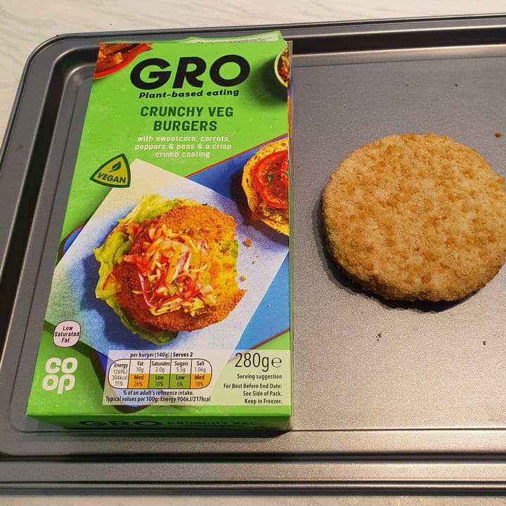 photo of GRO Crunchy veg burgers shared by @abstrawn on  17 May 2020 - review