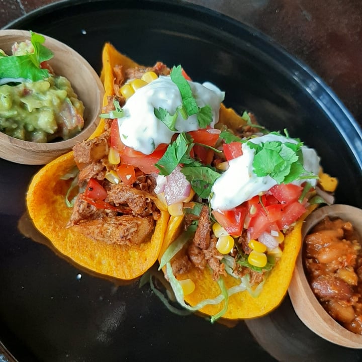 photo of Moksa Plant-based Restaurant & Permaculture Garden Jackfruit Tacos shared by @plantsfeelthough on  09 Sep 2021 - review
