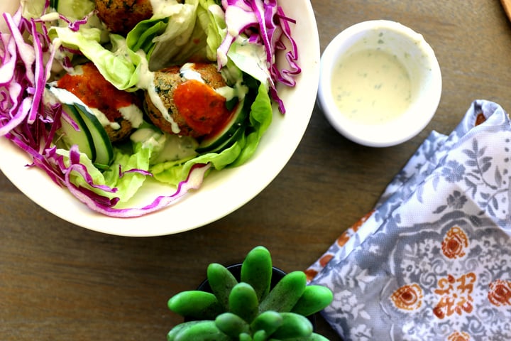 photo of Beaming Organic Superfood Cafe: Del Mar Green Pea Falafel shared by @ecogoddess on  30 Mar 2018 - review