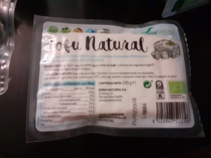 photo of Soria Natural Tofu natural shared by @pirita on  30 Mar 2020 - review
