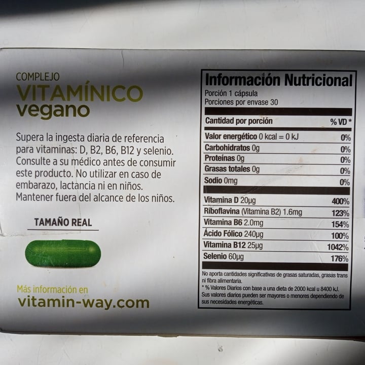 photo of VitaminWay Complejo Vitamínico Vegano shared by @nildatnr on  27 Feb 2022 - review