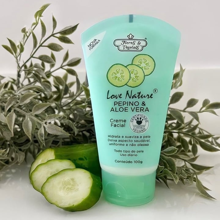 photo of Flores & Vegetais Creme facial Pepino & Aloe Vera shared by @gabelima on  20 Oct 2022 - review