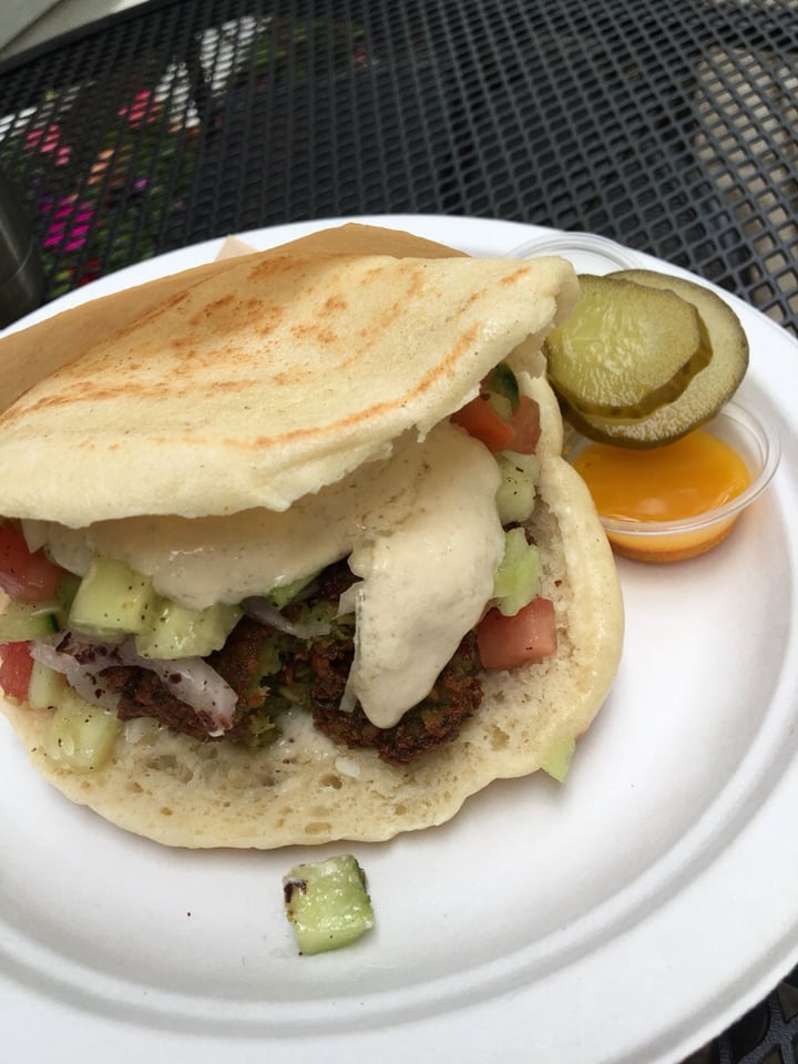review photo of Aba's Falafel Falafel on pita shared by @ggsovegan on 04 Jul 2019 - review