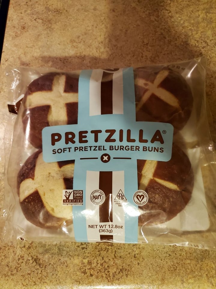 photo of Pretzilla Burger Buns shared by @veganforthem on  28 Dec 2019 - review