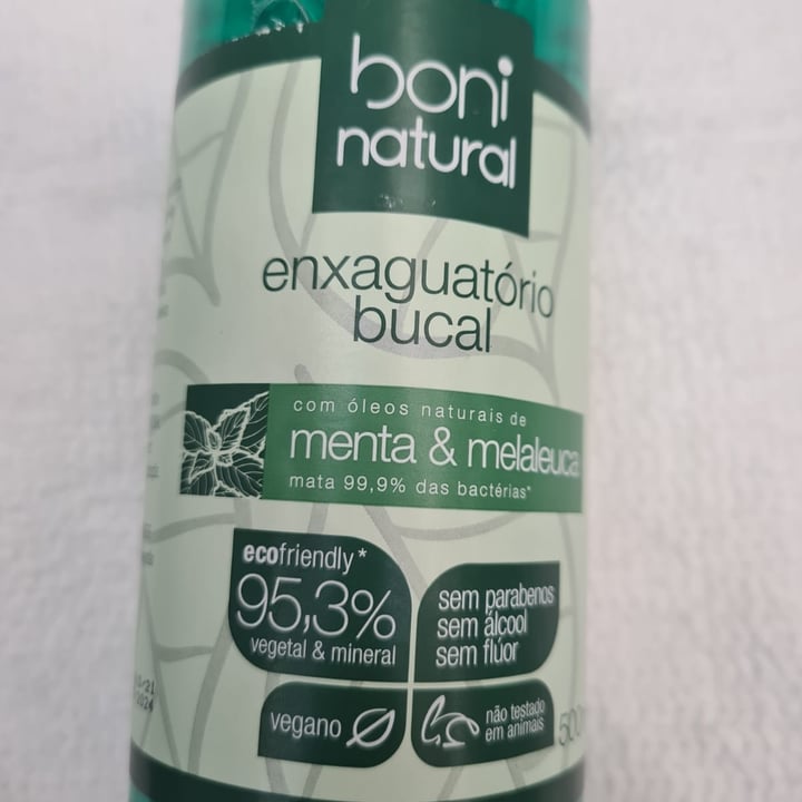 photo of Boni natural Enxaguatório Bucal Menta & Melaleuca shared by @lucimendes on  08 Jun 2022 - review