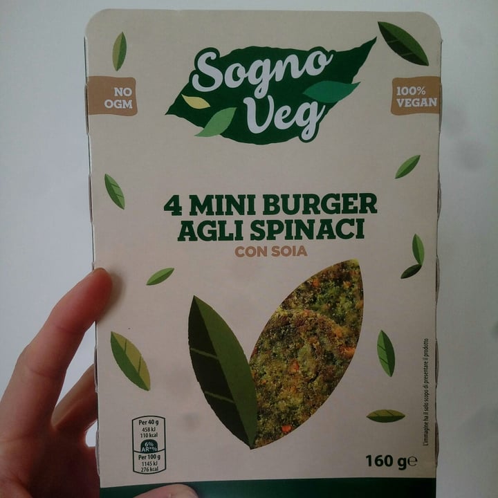 photo of Sogno veg 4 Mini Burger Agli Spinaci Con Soia shared by @chiarahakuna on  20 Apr 2021 - review