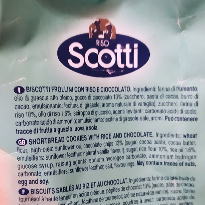 photo of Riso Scotti Biscotto con riso e gocce di cioccolato shared by @annasanta on  25 Jan 2022 - review