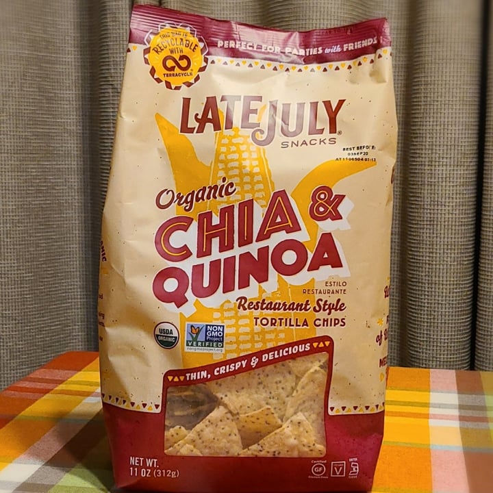 Late July Snacks Organic Chia & Quinoa Tortilla Chips Review abillion
