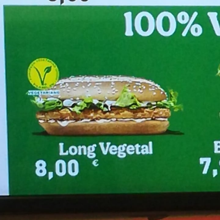 photo of Burger King long vegetal (sin Mayonese) shared by @barbarabergantin on  20 Jul 2022 - review