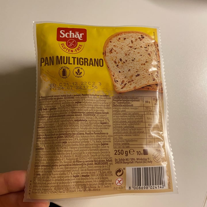 photo of Schär pan multigrain shared by @mimulin on  15 Oct 2022 - review