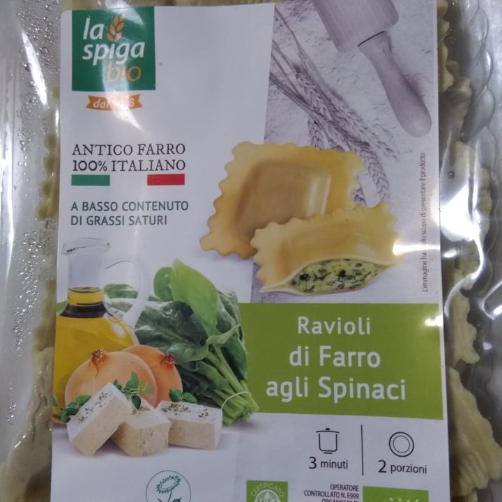 photo of La Spiga Bio Ravioli di Farro agli spinaci shared by @mpiacentino on  07 Jan 2022 - review
