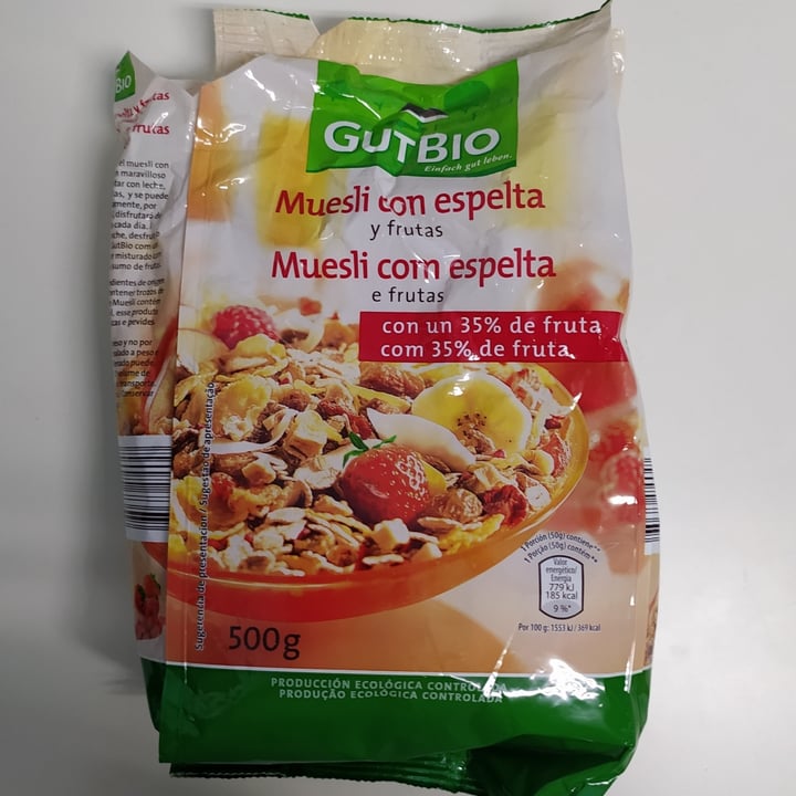 photo of GutBio Muesli Con Espelta Y Frutas shared by @evajar999 on  11 Dec 2020 - review