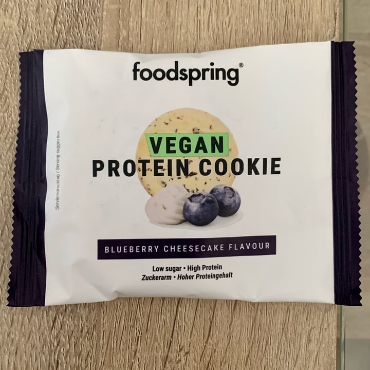 photo of Foodspring Vegan protein cookie - blueberry cheesecake flavour shared by @adele91m on  02 Apr 2022 - review