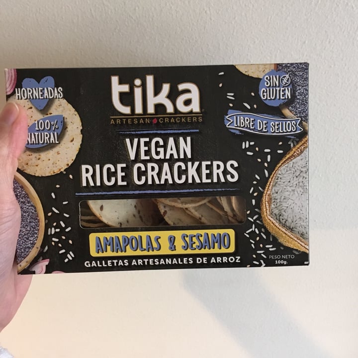 photo of Tika Vegan Rice Crackers Amapolas & Sésamo shared by @trinidadgs on  29 May 2020 - review