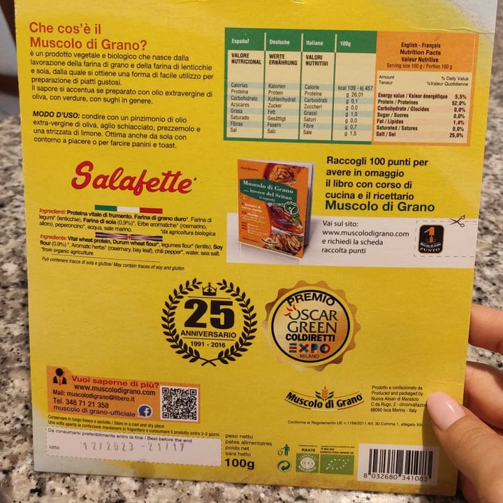 review photo of Salafette Muscolo Di Grano shared by @veganrecipes on 08 Jun 2022 - review