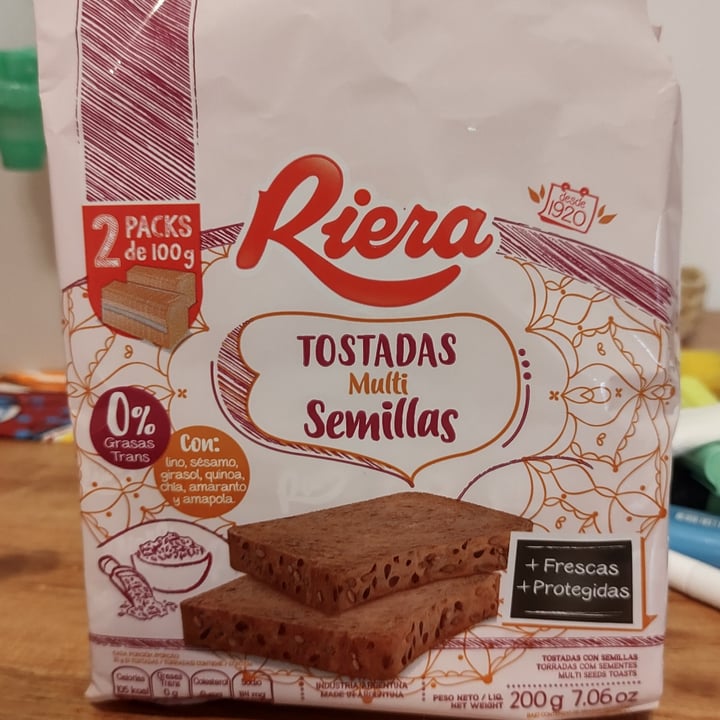 photo of Riera Tostadas multi semillas shared by @natalia11 on  19 Aug 2022 - review