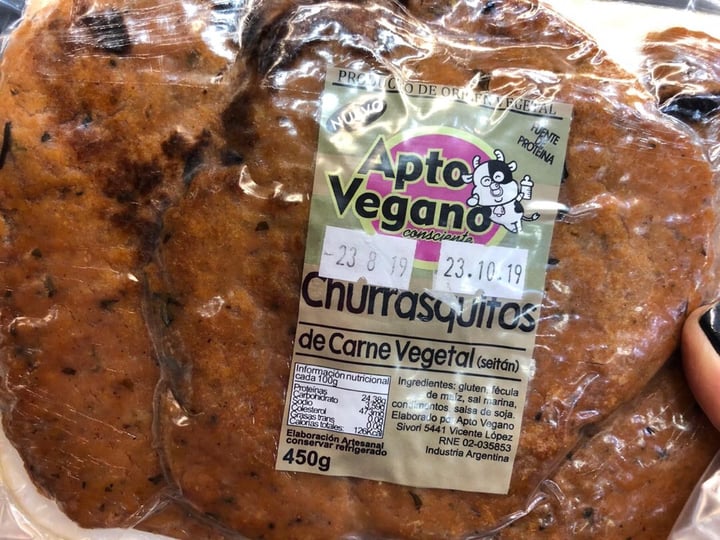 photo of Apto Vegano Consciente Churrasquitos de Seitan shared by @loana on  01 Aug 2019 - review