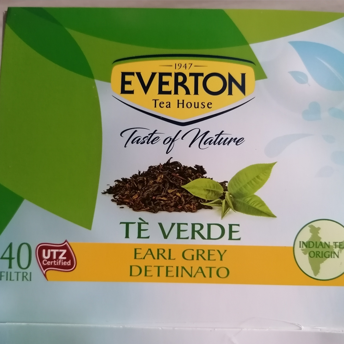 Everton tea house Tè verde Earl Grey deteinato Reviews