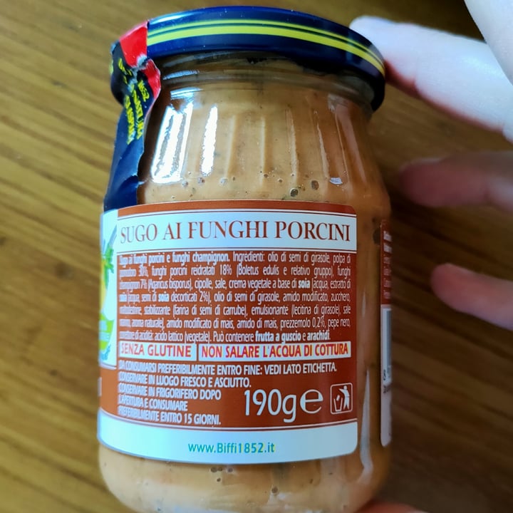 review photo of Biffi Che sugo funghi porcini shared by @vegankiyo on 30 Apr 2022 - review