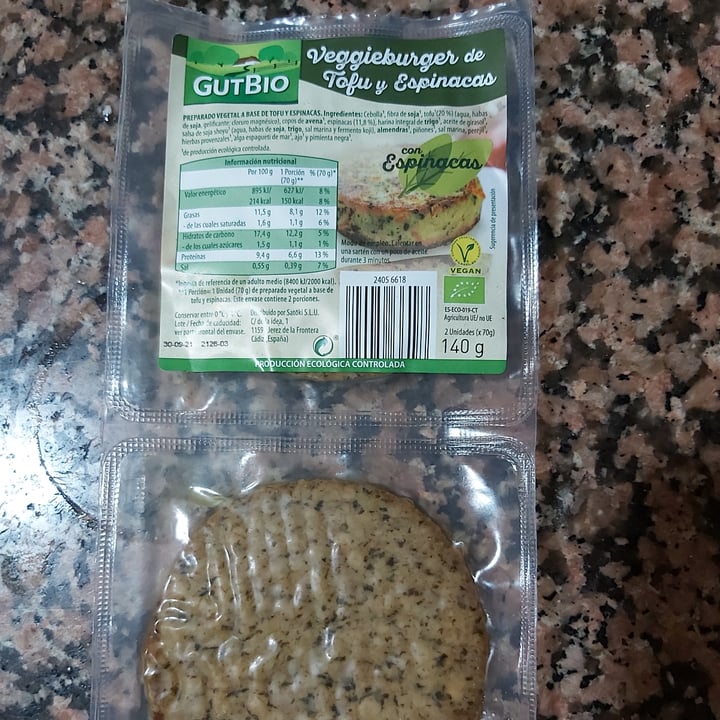 review photo of GutBio Burger de tofu y espinacas shared by @roseta on 29 Sep 2021 - review