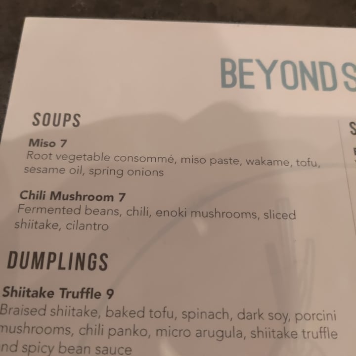 photo of Beyond Sushi (W 37th Street) Chili Mushroom Soup shared by @stevenneoh on  24 Sep 2022 - review