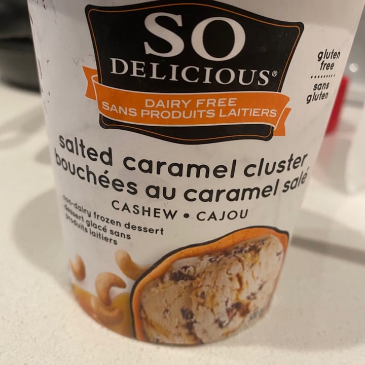 photo of So Delicious Dairy Free Salted Caramel Cluster Cashewmilk Frozen Dessert shared by @oat on  12 May 2021 - review