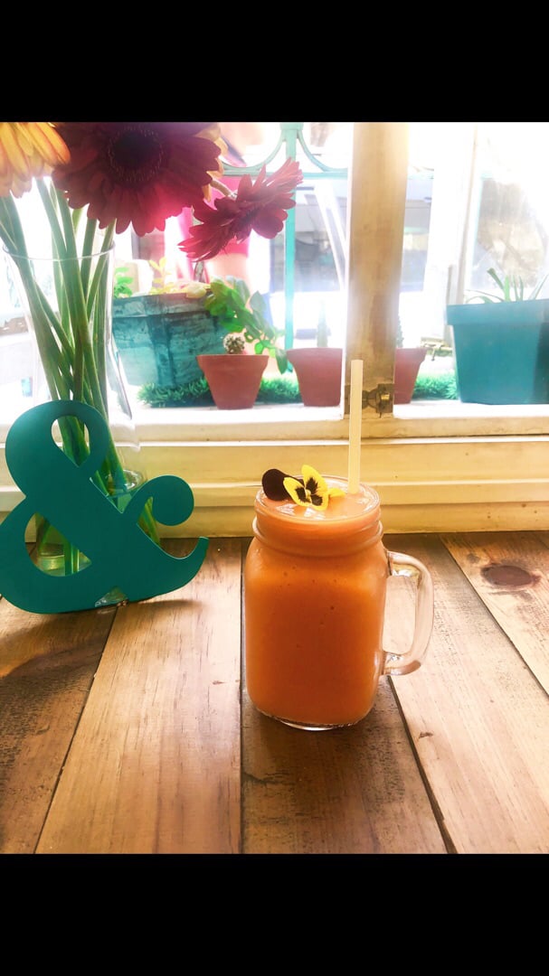 review photo of Acai Papaya turmeric smoothie shared by @sarahbrandow on 20 Jul 2019 - review
