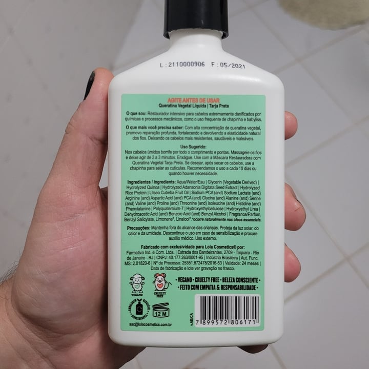 review photo of Lola Cosmetics Acelerador e protetor de secagem shared by @barbaraazeredo on 06 May 2022 - review