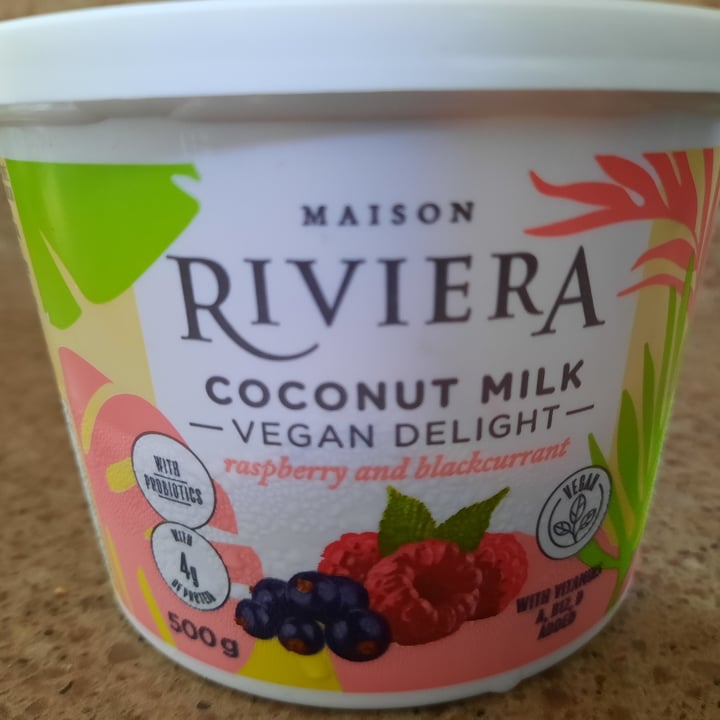 photo of Maison Riviera Vegan Delight Raspberry and Blackcurrant Coconut Milk Yogurt shared by @lorilamb on  27 Jun 2021 - review