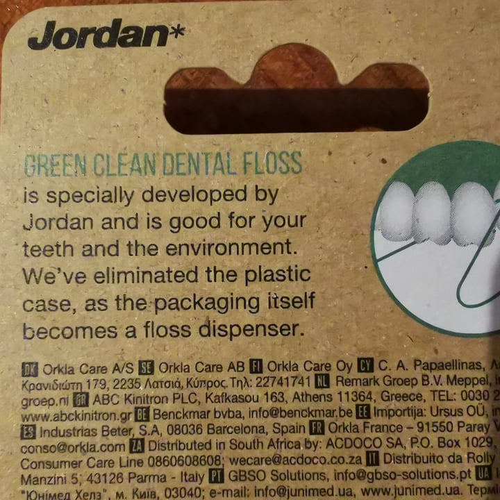 photo of Jordan Green Clean dental floss shared by @elepi on  11 Dec 2022 - review