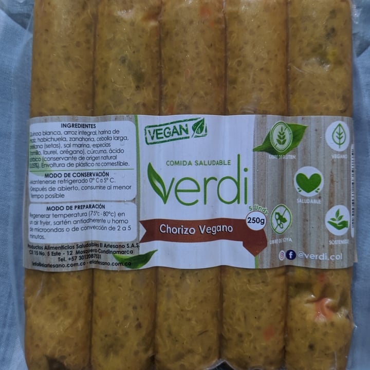 photo of Verdi Chorizo Vegano shared by @frayarias19 on  04 Jan 2021 - review