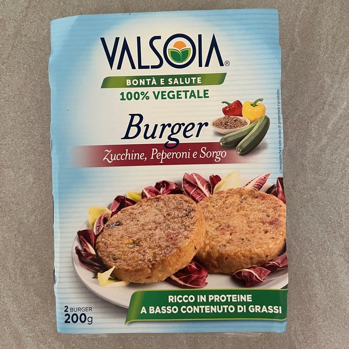 photo of Valsoia Burger zucchine, peperoni e sorgo shared by @michaelfidanza on  29 Jun 2022 - review