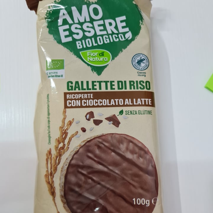 photo of Amo Essere Biologico Fior Di Natura gallette di riso ricoperte con cioccolato al latte shared by @alessiad on  09 Dec 2022 - review