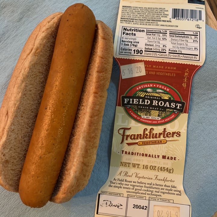 photo of Field Roast Field Roast Frankfurters shared by @azmaj on  29 Apr 2020 - review