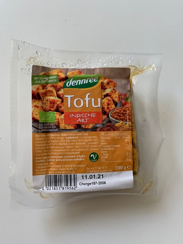 photo of Dennree Tofu indische Art shared by @leoniesworld on  13 Sep 2020 - review