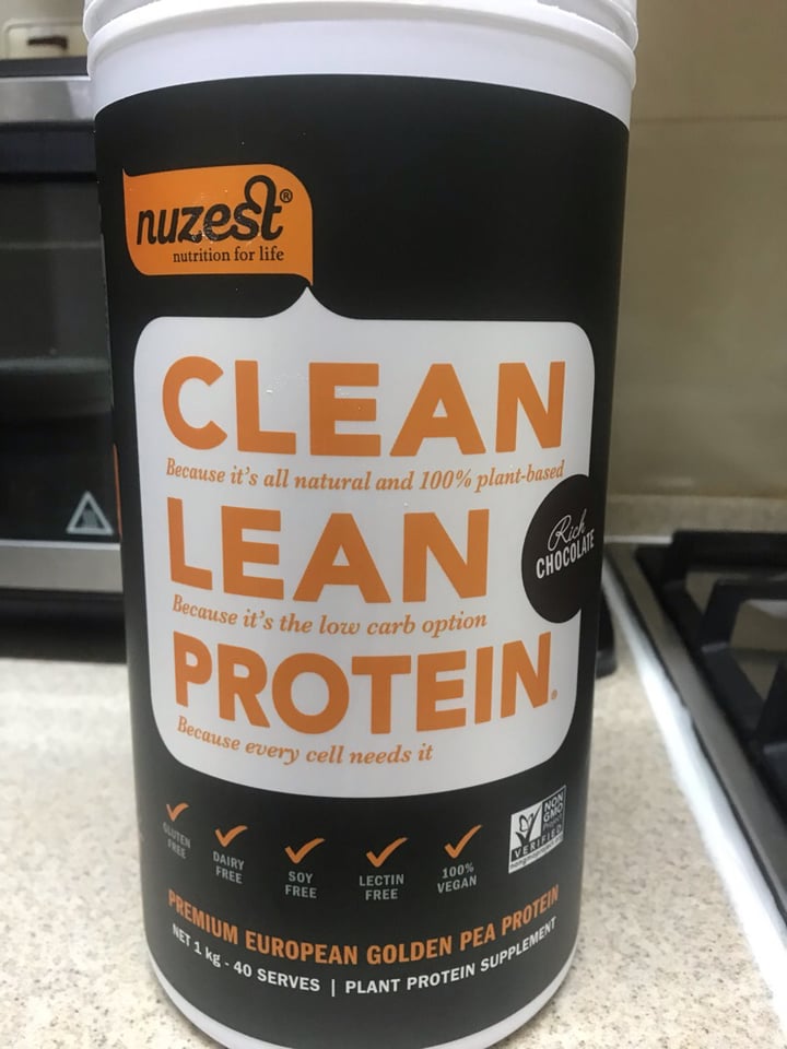 photo of Nuzest Clean Lean Protein - Rich Chocolate shared by @vegasauras on  12 Feb 2020 - review